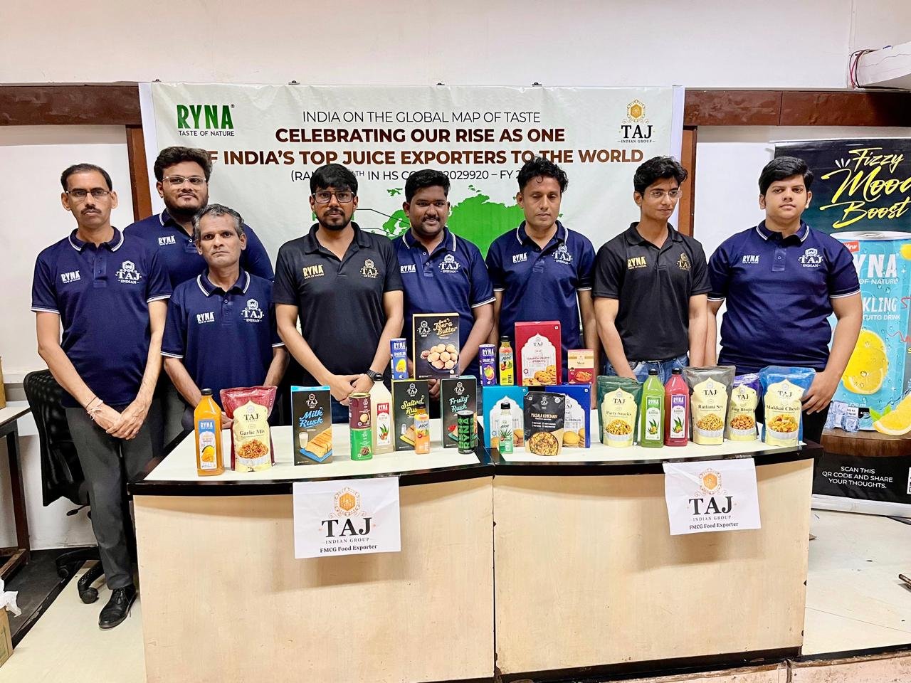 ताज इंडियन ग्रुप अपने परिचालन के पहले वर्ष में ही भारत के शीर्ष 4 जूस निर्यातकों में हुआ शामिल   