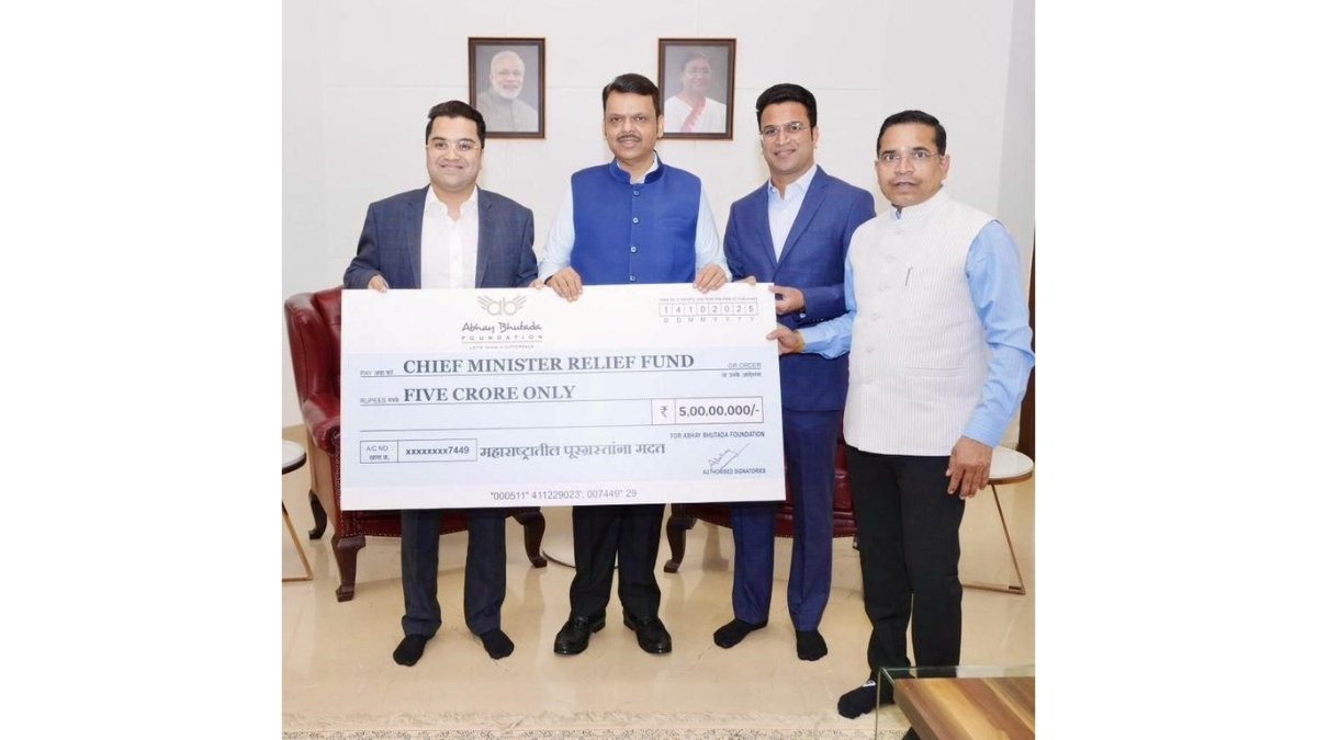 अभय भूतडा फाउंडेशन ने महाराष्ट्र बाढ़ पीड़ितों की मदद के लिए सीएम राहत कोष में 5 करोड़ दान दिए